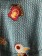 韓系可愛小恐龍童趣圖案撞色針織毛料短袖上衣 2色 