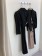 韓國東大門♛~韓國首爾熱賣♛西裝領雙排扣拚色直筒中長版連身腰帶洋裝♛✿超減齡~仙氣十足✿~超實搭~~2色可選 S-L