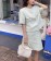 韓國東大門~設計首爾熱賣款✿夏季法式圓領粗針鈕扣貴氣短袖短裙套裝組✿☁ 約會~旅遊~上班~必備 ◙ ◚ ◛2色可選 S-M