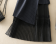 韓國東大門韓系OL氣質款深藍百摺條紋超質感下百摺雪紡不規則半身裙 S~XL
