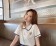 韓國東大門韓國首爾熱賣款~♛INS~韓系✿復古韓系藍白學院風立領短袖上衣❀稀有獨家日韓風系列♛  