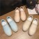 韓國東大門銷售NO1.圓頭休閒粉嫩色系軟膠底糖果玩色馬卡龍平底休閒鞋~35~39碼 3色
