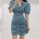 韓國東大門♛~韓國首爾熱賣♛復古風水洗牛仔布料收腰短版洋裝♛✿超甜美~✿~超實搭~~超推!! S-M