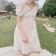 ✽✾韓國東大門✽✾氣質雪白縷空飄逸泡泡袖洋裝✿ ✔超減齡 ✔超涼快 ✔超好搭  S~M
