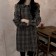 韓國東大門♛~韓國首爾熱賣♛復古文青格紋氣質娃娃領加厚連身洋裝♛✿超減齡~✿~超百搭~S-L可選