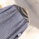 韓國東大門秋季新品直條紋拼接針織襯衫寬鬆毛衣外套 2色